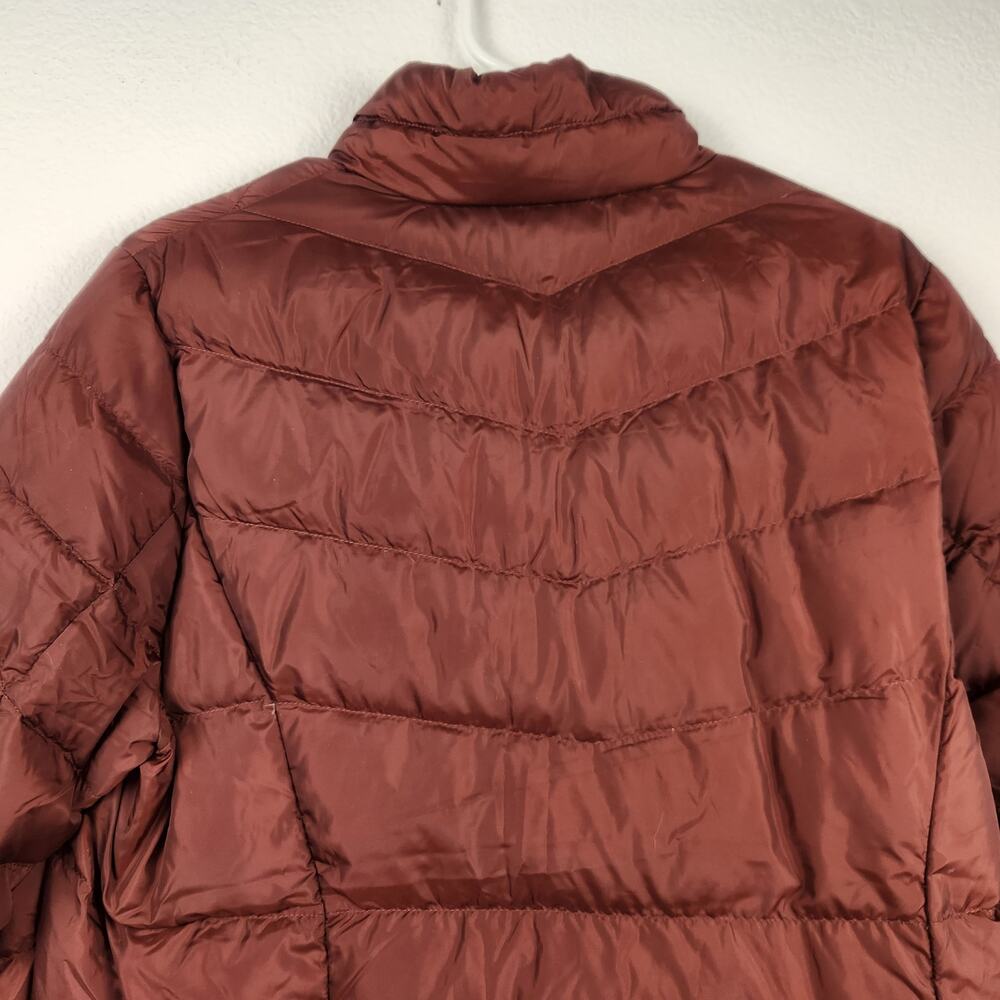 Eddie Bauer Chevron Down Jacket EB650 Women's Large Brown/Burgundy - Picture 5 of 9